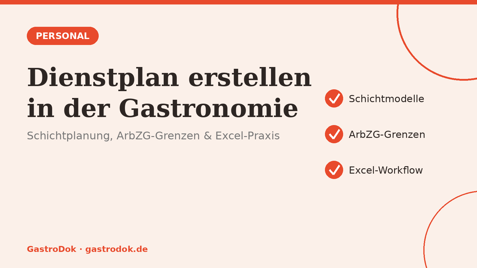 Dienstplan erstellen in der Gastronomie: Anleitung & Vorlagen