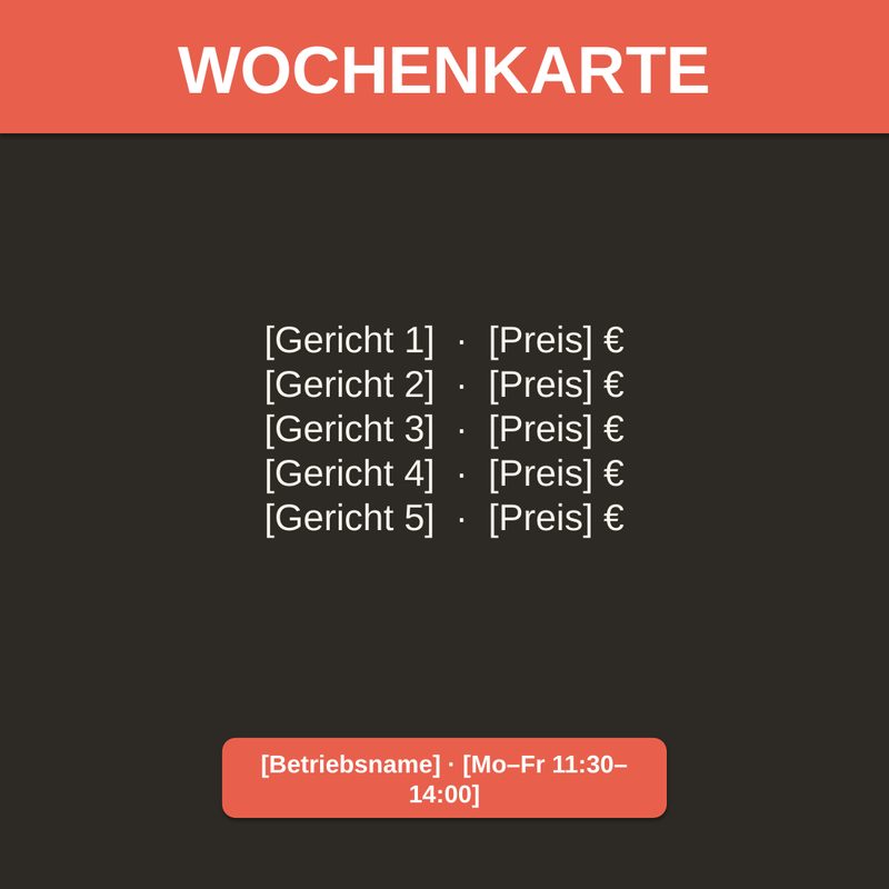 365-Tage Social-Media- & Aktionskalender für die Gastronomie – Vorschau einer Seite aus dem Paket